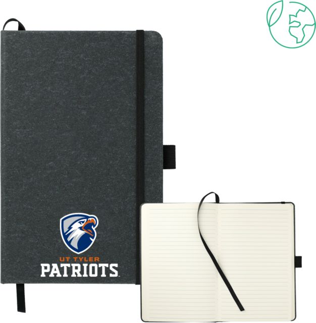 UT Tyler 5.5 x 8.5 FSC Mix Recycled Leather Bound Journal Swoop Shield Patriots - ONLINE ONLY
