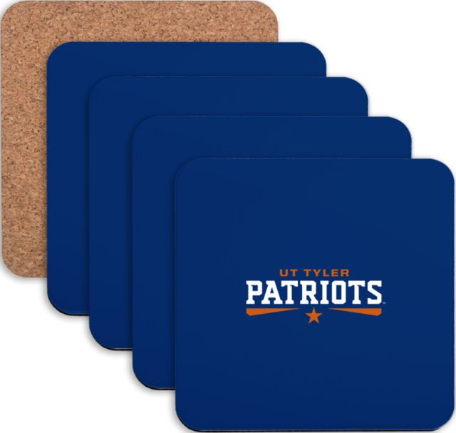 UT Tyler Hardboard Coaster w/Cork Backing 4/set UTT Patriots - ONLINE ONLY