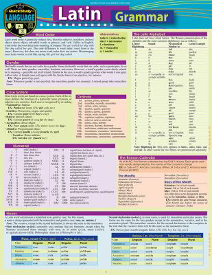 Latin Grammar : A Quickstudy Language Reference Guide (Edition 2)