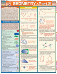 Geometry: Part 2 Laminate Reference Chart : Segments, Lines, Planes, Geometric Formulas