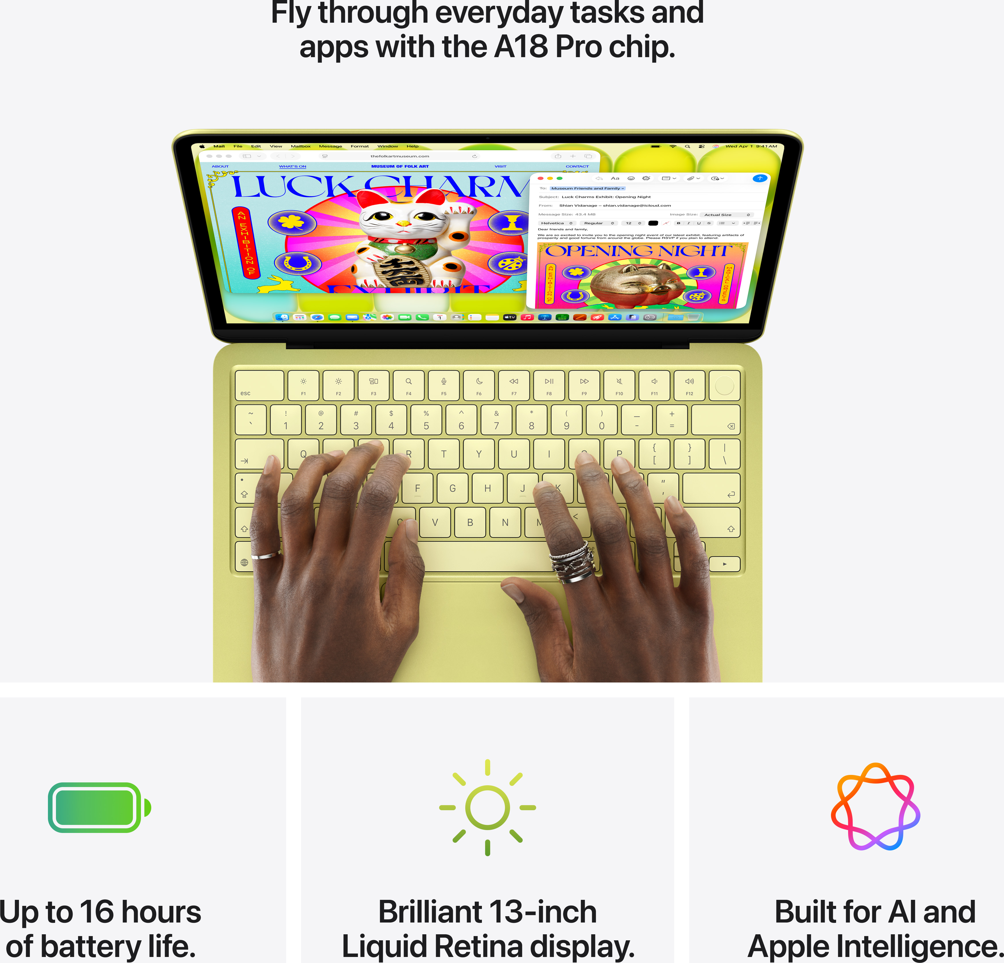 Apple 13-inch MacBook Neo: Apple A18 Pro chip with 6‑core CPU and 5‑core GPU, 8GB, 512GB SSD, Touch ID - Indigo