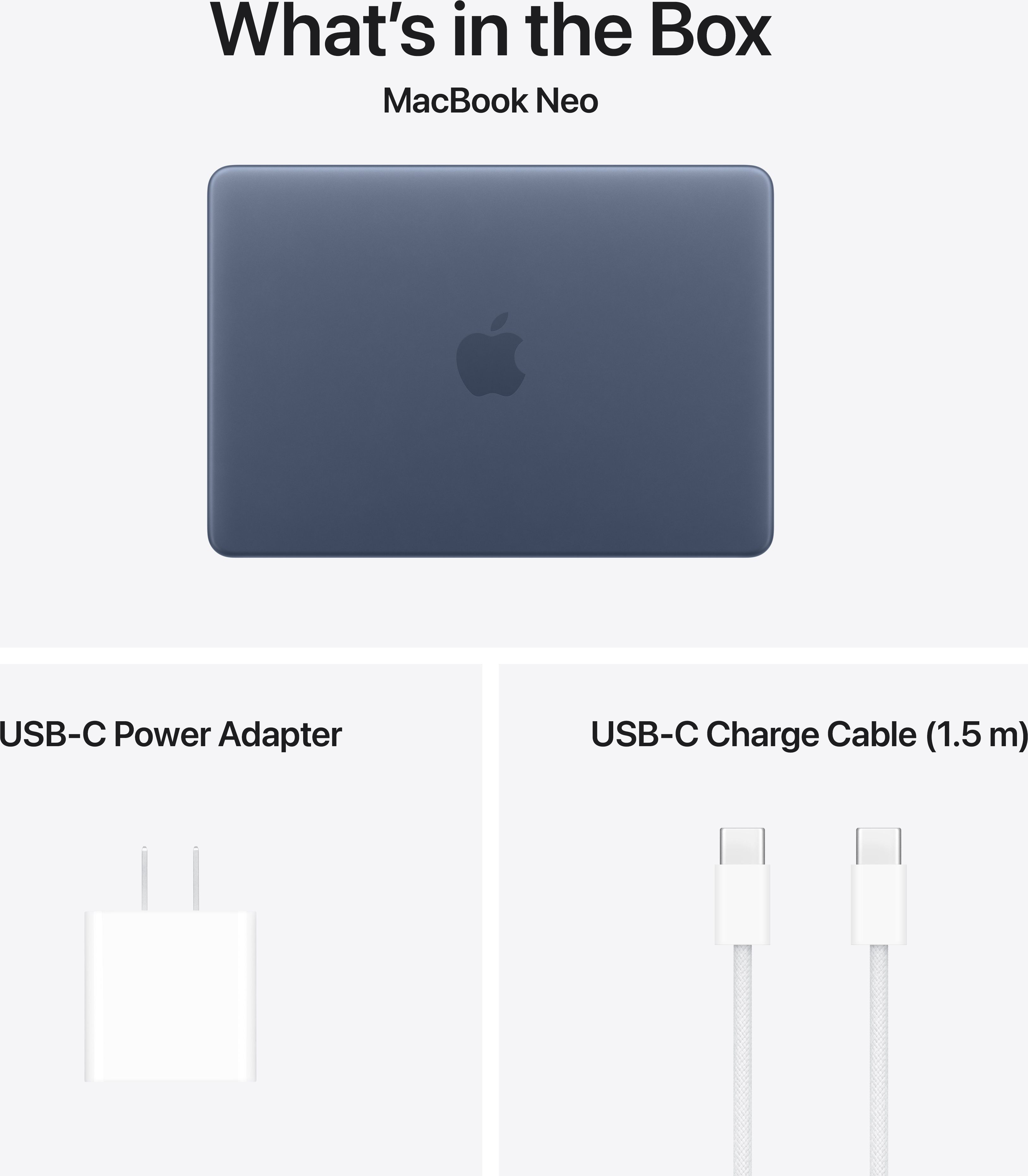 Apple 13-inch MacBook Neo: Apple A18 Pro chip with 6‑core CPU and 5‑core GPU, 8GB, 512GB SSD, Touch ID - Indigo