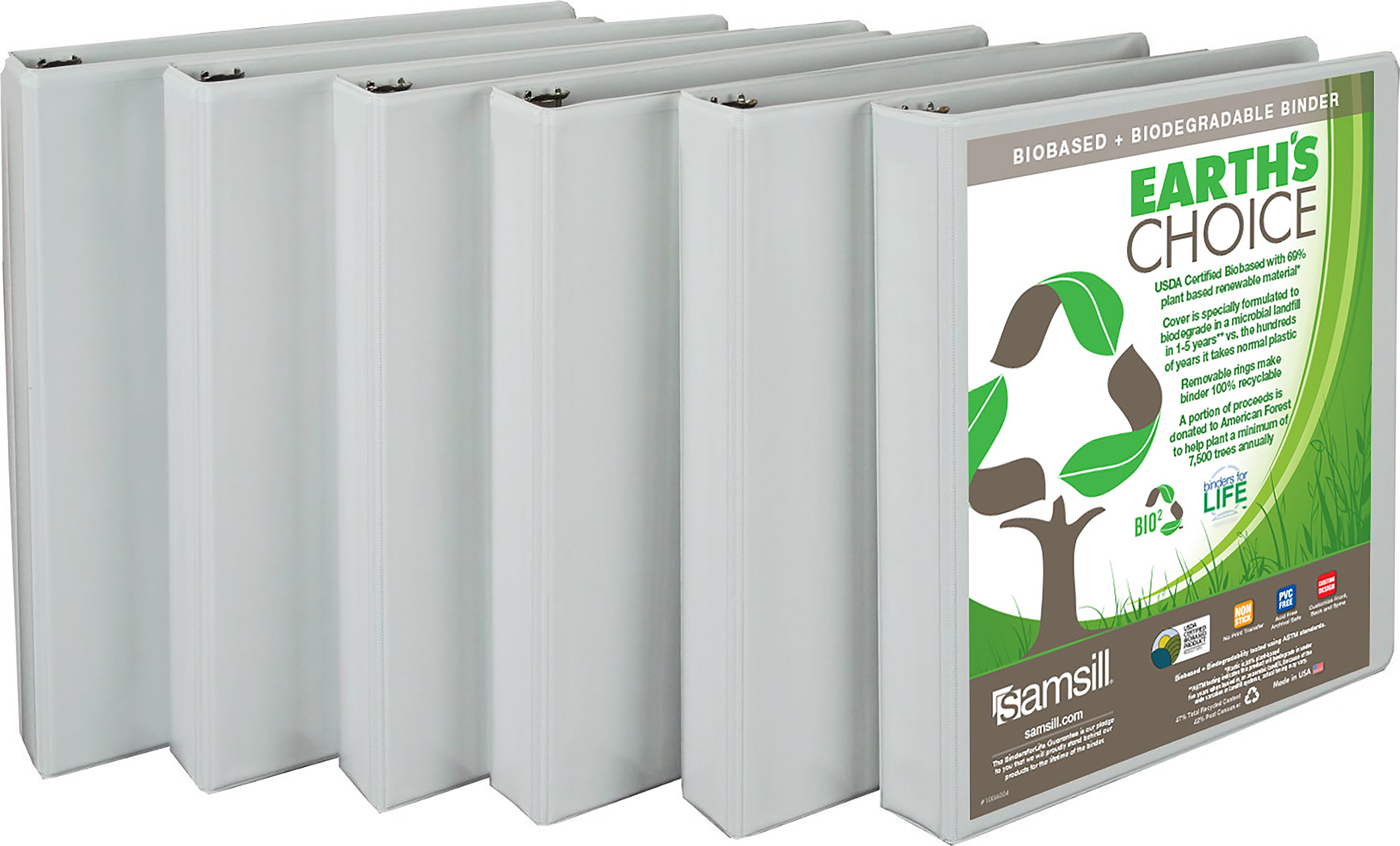 BINDER 1" WHITE RECYCLE INSERT